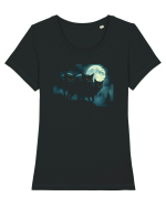 LUPI - LUNA _ SCARY Tricou mânecă scurtă guler larg fitted Damă Expresser