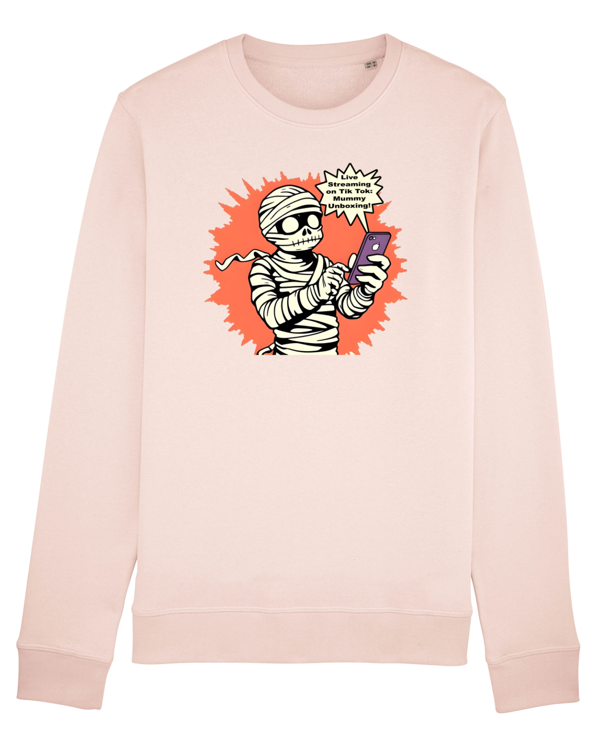Bluză mânecă lungă Unisex Rise Candy Pink