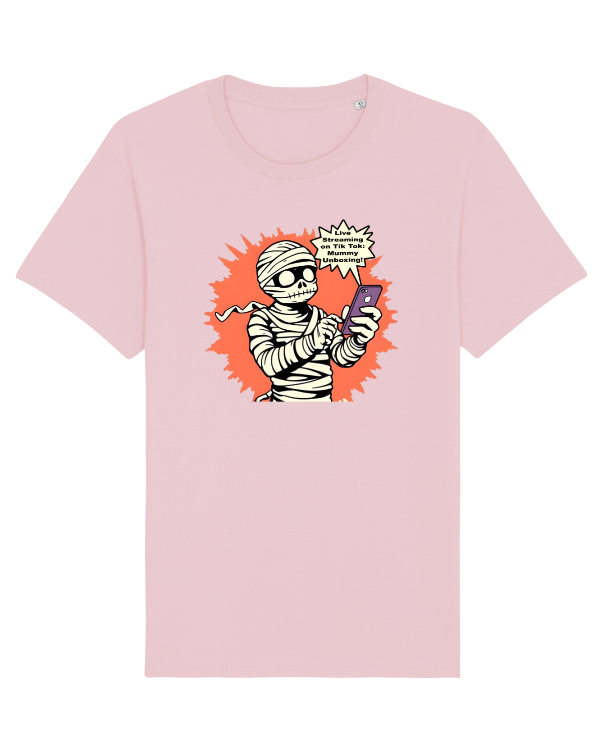 Tricou mânecă scurtă Unisex Rocker Cotton Pink