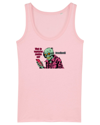 WHAT VEGETARIAN ZOMBIES EAT? GRRAAAIIINSSS! Cotton Pink