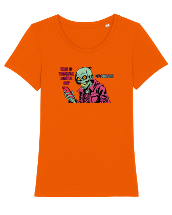 WHAT VEGETARIAN ZOMBIES EAT? GRRAAAIIINSSS! Bright Orange