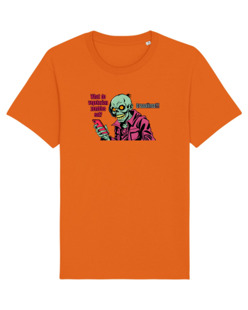 WHAT VEGETARIAN ZOMBIES EAT? GRRAAAIIINSSS! Bright Orange