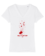 BLOOD SPLATTERS - CHILL, IT`S NOT MINE Tricou mânecă scurtă guler V Damă Evoker