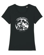 VRAJITOARE PE MOTOCICLETA - FEELING WITCHY Tricou mânecă scurtă guler larg fitted Damă Expresser