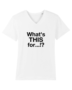 What's this for...?! Tricou mânecă scurtă guler V Bărbat Presenter