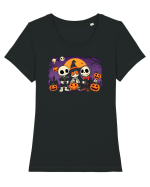 TRICK OR TREAT - HALLOWEEN - KAWAII STYLE Tricou mânecă scurtă guler larg fitted Damă Expresser