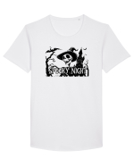 SPOOKY HALLOWEEN NIGHT - CRANIU _ VRAJITOARE - - LILIECI Tricou mânecă scurtă guler larg Bărbat Skater