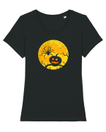 HALLOWEEN - PAIANJEN - LUNA PLINA - DOVLEAC Tricou mânecă scurtă guler larg fitted Damă Expresser