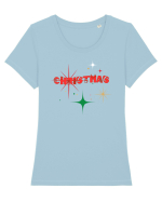 Christmas  Tricou mânecă scurtă guler larg fitted Damă Expresser