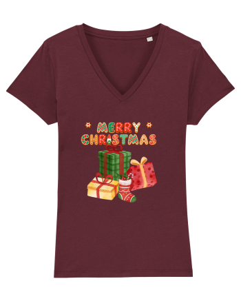 Merry Christmas  Burgundy