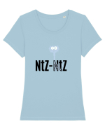 Ntz-ntz Tricou mânecă scurtă guler larg fitted Damă Expresser