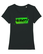 What? Tricou mânecă scurtă guler larg fitted Damă Expresser
