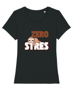 Zero stres Tricou mânecă scurtă guler larg fitted Damă Expresser