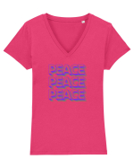 Peace Tricou mânecă scurtă guler V Damă Evoker