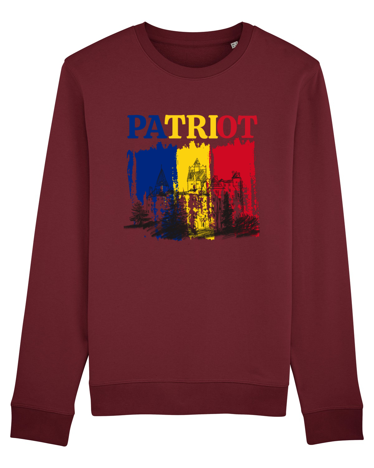 Bluză mânecă lungă Unisex Rise Burgundy