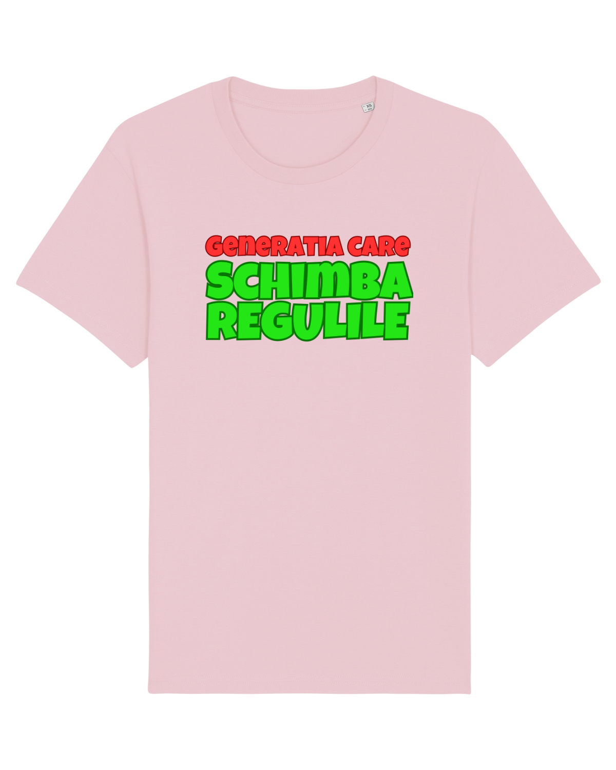 Tricou mânecă scurtă Unisex Rocker Cotton Pink