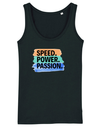 Speed. Power.  Passion.  Black