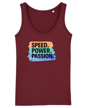 Speed. Power.  Passion.  Burgundy