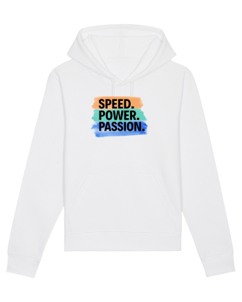 Speed. Power.  Passion.  White