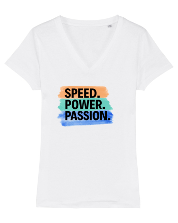 Speed. Power.  Passion.  White
