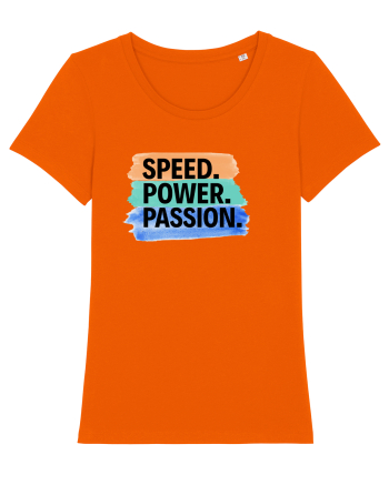 Speed. Power.  Passion.  Bright Orange