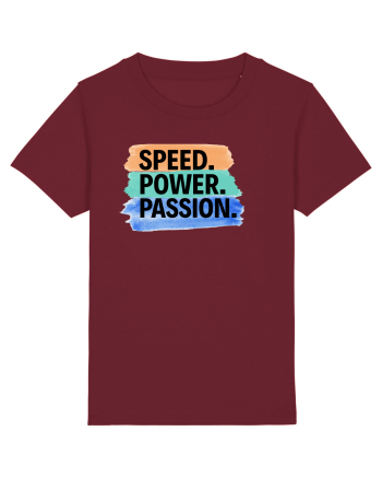 Speed. Power.  Passion.  Burgundy