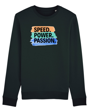 Speed. Power.  Passion.  Black