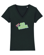 Old School Tricou mânecă scurtă guler V Damă Evoker