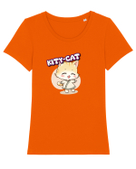 Kity-cat Tricou mânecă scurtă guler larg fitted Damă Expresser
