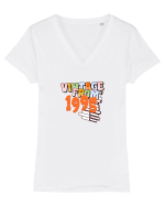 Vintage from 1995 Tricou mânecă scurtă guler V Damă Evoker
