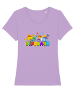 Dinosaur Tricou mânecă scurtă guler larg fitted Damă Expresser