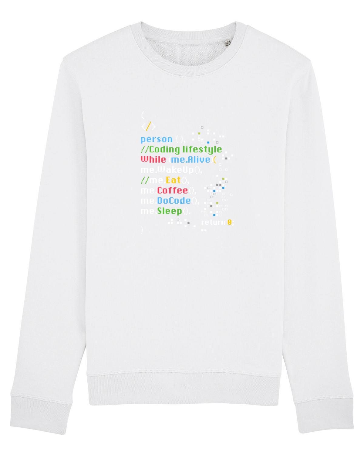 Bluză mânecă lungă Unisex Rise White