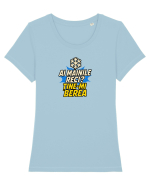 AI MAINILE RECI? TINE-MI BEREA! Tricou mânecă scurtă guler larg fitted Damă Expresser