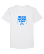 YOUR HANDS ARE COLD? HOLD MY BEER Tricou mânecă scurtă guler larg Bărbat Skater