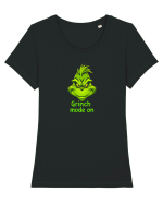 GRINCH MODE ON Tricou mânecă scurtă guler larg fitted Damă Expresser