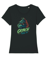 GRINCH MODE ON 2 Tricou mânecă scurtă guler larg fitted Damă Expresser