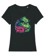 GRINCH MODE ON 3 Tricou mânecă scurtă guler larg fitted Damă Expresser