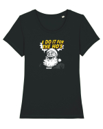 I DO IT FOR THE HO`S - MOS CRACIUN Tricou mânecă scurtă guler larg fitted Damă Expresser