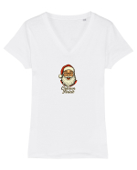 CRACIUN FERICIT! - Mos Craciun Tricou mânecă scurtă guler V Damă Evoker