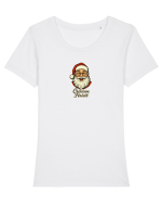 CRACIUN FERICIT! - Mos Craciun Tricou mânecă scurtă guler larg fitted Damă Expresser