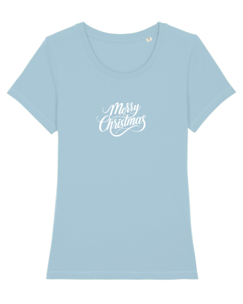 MERRY CHRISTMAS! - text elegant Sky Blue