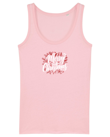 MERRY CHRISTMAS! - text elegant cu crengute de brad Cotton Pink