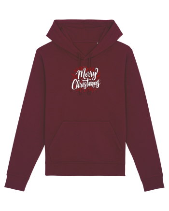 MERRY CHRISTMAS! - text elegant cu crengute de brad Burgundy