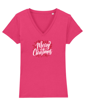 MERRY CHRISTMAS! - text elegant cu crengute de brad Raspberry