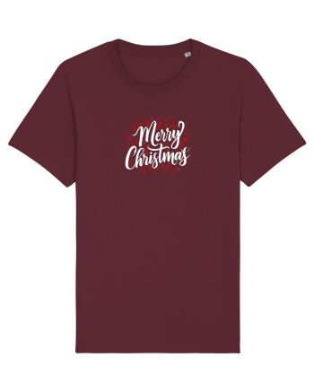 MERRY CHRISTMAS! - text elegant cu crengute de brad Burgundy