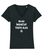 MI-AU INGHETAT TOATE ALEA - SARBATORI - IARNA Tricou mânecă scurtă guler V Damă Evoker