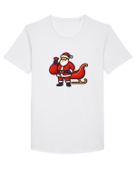 MOS CRACIUN EXISTA Tricou mânecă scurtă guler larg Bărbat Skater