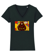 AHO , AHO, COPII SI FRATI - URSUL - COLINDE TRADITIONALE DE ANUL NOU Tricou mânecă scurtă guler V Damă Evoker