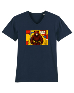 AHO , AHO, COPII SI FRATI - URSUL - COLINDE TRADITIONALE DE ANUL NOU Tricou mânecă scurtă guler V Bărbat Presenter