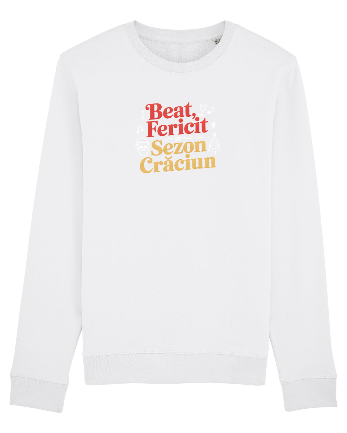 Bluză mânecă lungă Unisex Rise White